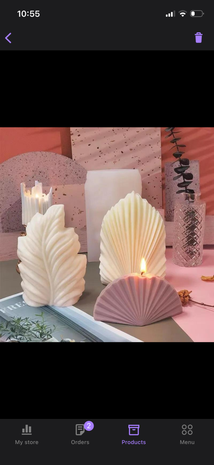 ⁦قالب سليكون ورق الشجرة - كبير⁩ - الصورة ⁦4⁩