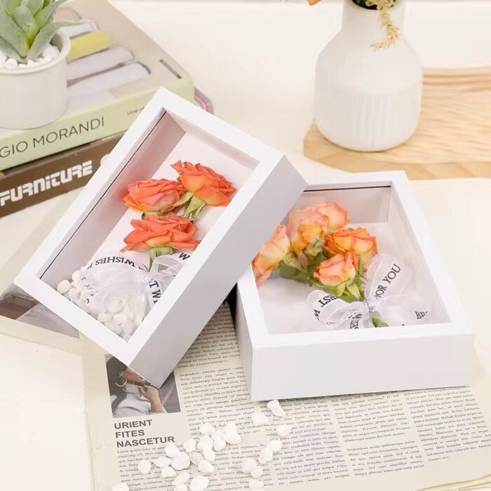 ⁦برواز خشبي ابيض عميق -A5⁩ - الصورة ⁦3⁩