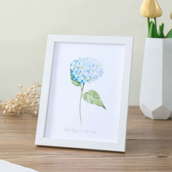 ⁦برواز اطار خشبي ابيض - وسط⁩ - الصورة ⁦4⁩