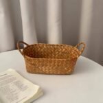 ⁦سلة قش طبيعي - صغير⁩ - الصورة ⁦5⁩