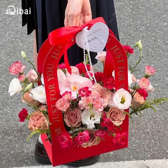 ⁦صندوق سلة الزهور- احمر⁩ - الصورة ⁦3⁩